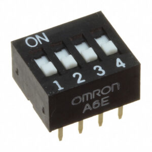 OMRON A6E-N series: sliding DIP switch (box shape · substrate insertion type) - A6E-4104-N
