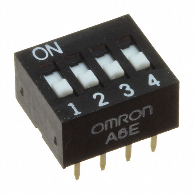 OMRON A6E-N series: sliding DIP switch (box shape · substrate insertion type) - A6E-2104-N