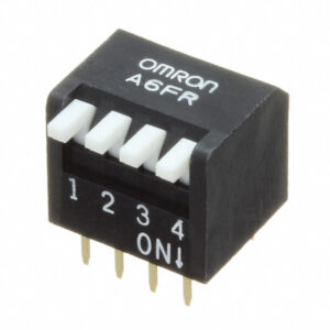 OMRON A6FR series: Keys DIP switch (box shape · substrate insertion type) - A6FR-4104