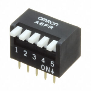 OMRON A6FR series: Keys DIP switch (box shape · substrate insertion type) - A6FR-5104