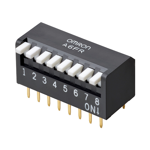 OMRON A6FR series: Keys DIP switch (box shape · substrate insertion type) - A6FR-8104