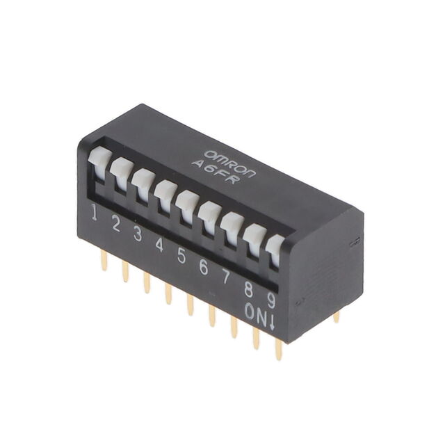 OMRON A6FR series: Keys DIP switch (box shape · substrate insertion type) - A6FR-9101