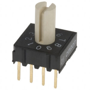 OMRON A6R/A6RV series: Rotary DIP switch (economical) - A6R-102RS