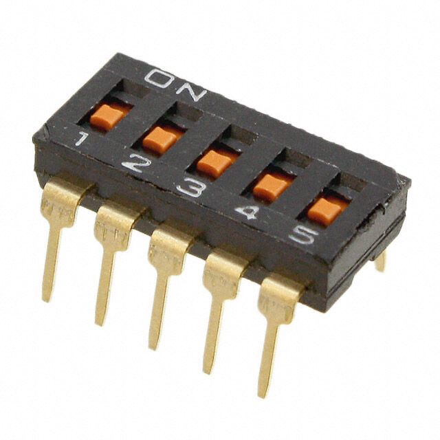 OMRON A6T series: sliding DIP switch (terminal type for printed substrate) - A6T-5102