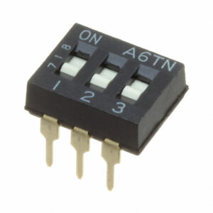 OMRON A6TN series: sliding DIP switch (blade type high voltage contact) - A6TN-3101