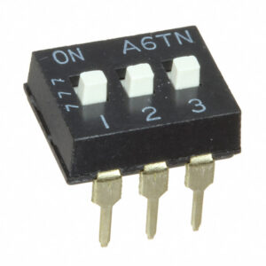 OMRON A6TN series: sliding DIP switch (blade type high voltage contact) - A6TN-3104