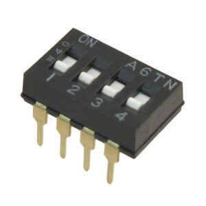 OMRON A6TN series: sliding DIP switch (blade type high voltage contact) - A6TN-4101
