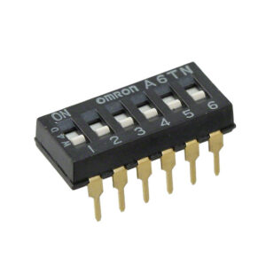 OMRON A6TN series: sliding DIP switch (blade type high voltage contact) - A6TN-6101