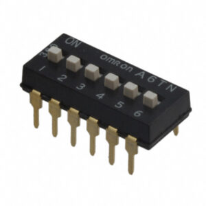 OMRON A6TN series: sliding DIP switch (blade type high voltage contact) - A6TN-6104