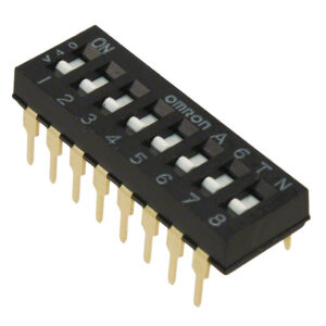 OMRON A6TN series: sliding DIP switch (blade type high voltage contact) - A6TN-8101